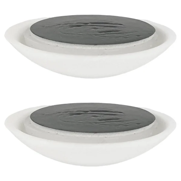 2 butées de porte murales adhésives NIGHTSHINE, Luminescent blanc