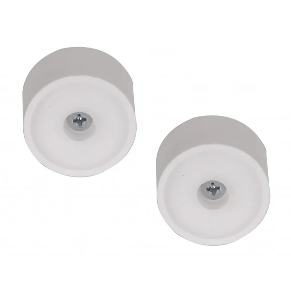 2 butées de porte sol GRAND MODELE ROND, Caoutchouc blanc D40H25