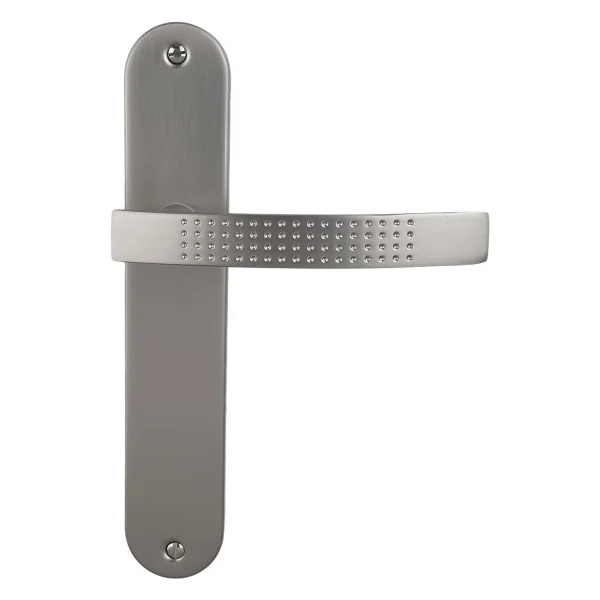 2 poignées de porte AUDACE, Aluminium entraxe 195 mm