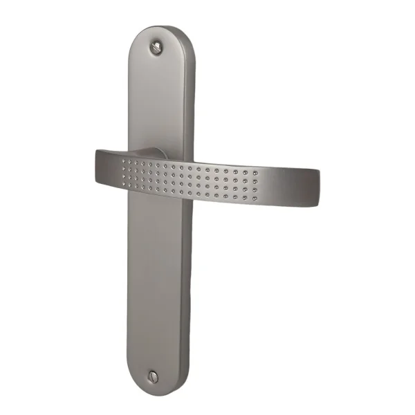 2 poignées de porte AUDACE, Aluminium entraxe 195 mm