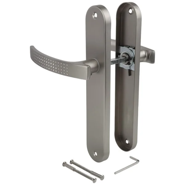 2 poignées de porte AUDACE, Aluminium entraxe 195 mm