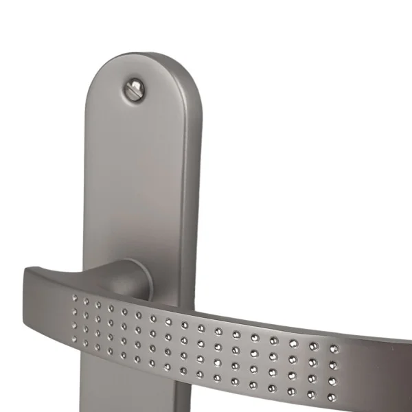 2 poignées de porte AUDACE, Aluminium entraxe 195 mm