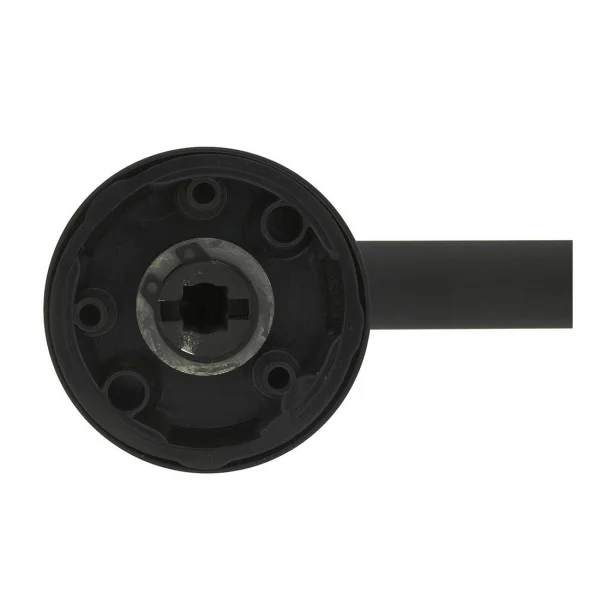 2 poignées de porte BRUNELLA, Rosace ronde, Inox noir ou blanc mat