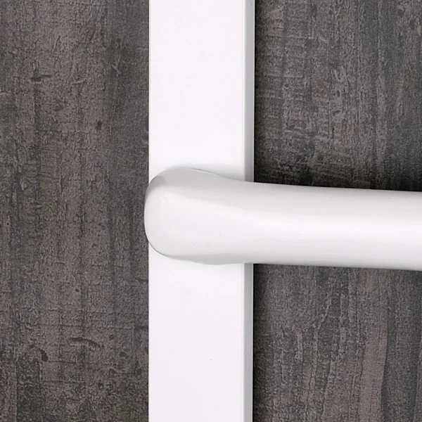2 poignées de porte d'entrée PIANOSA, Saillie réduite côté extérieur, Aluminium blanc mat entraxe 195 mm