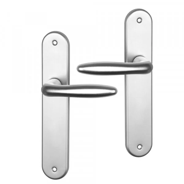 2 poignées de porte VENUS, Aluminium entraxe 195 mm