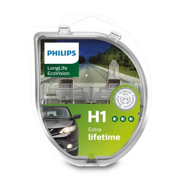 Ampoule H1 X2 LLECO 12V 55W PH PHILIPS - 12258LLECOS2