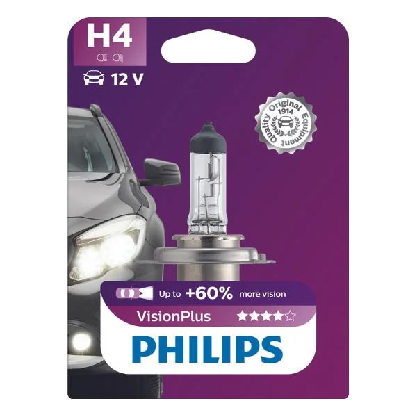 Ampoule H4 X1 VP 12V 60/55W PH PHILIPS - 12342VPB1