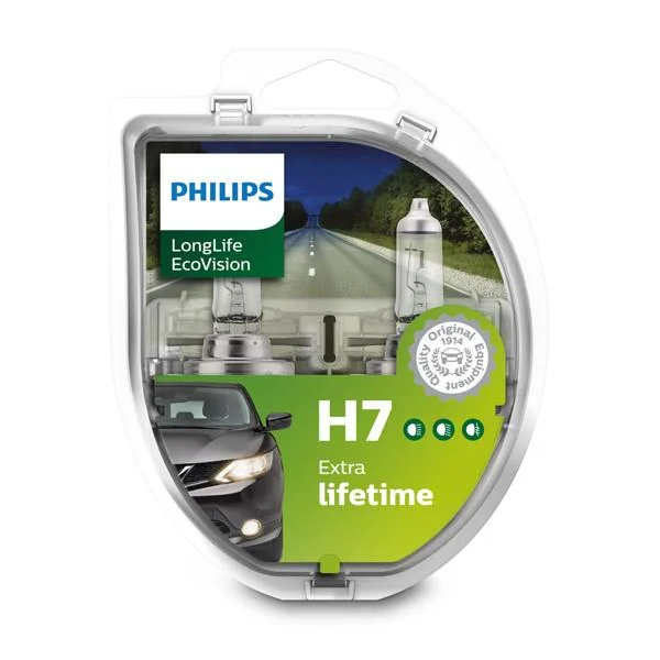 Ampoule H7 X2 LLECO 12V 55W PH PHILIPS - 12972LLECOS2