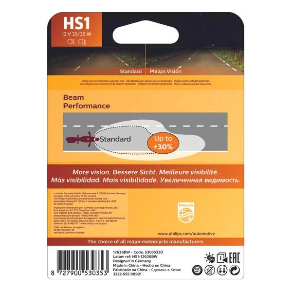 Ampoule MOTO HS1 PR 12V 35W PHILIPS - 12636BW