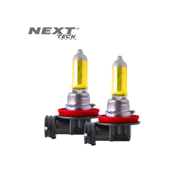 Ampoules H11 12V 55W jaunes 2700K look ancien