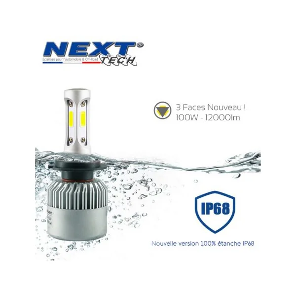 Ampoules LED H11 haute puissance 100W - Feux de route
