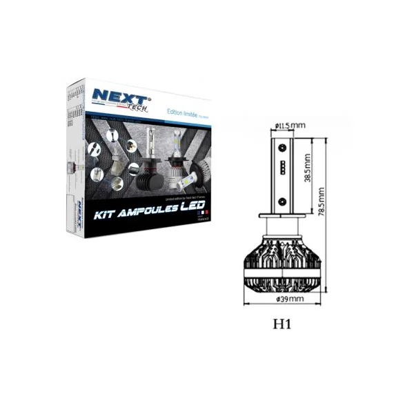 Ampoules LED H1 55W CANBUS ventilées haut de gamme Next-Tech®