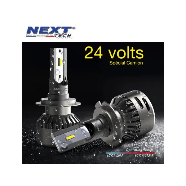 Ampoules LED H4 24V haute puissance - Next-Tech