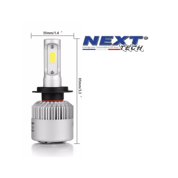 Ampoules LED ventilées H3 75W blanc - Next-Tech®