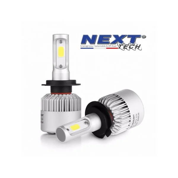 Ampoules LED ventilées H7 75W blanc - Next-Tech®