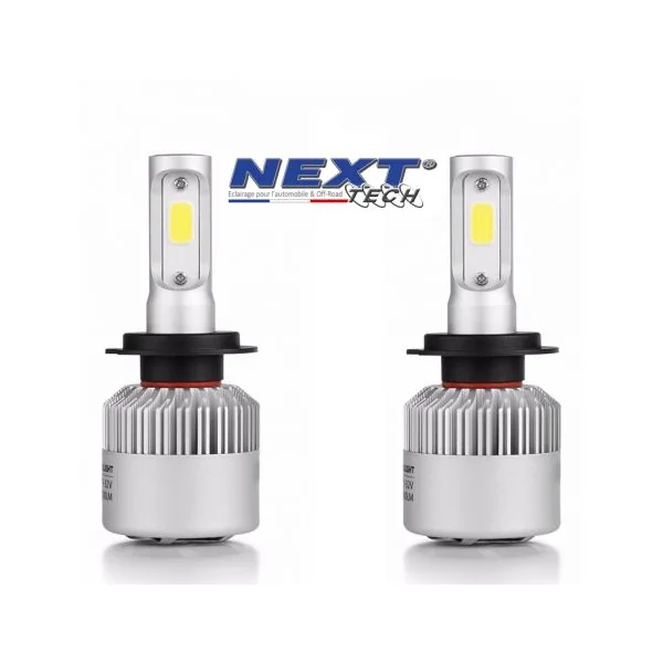 Ampoules LED ventilées H7 75W blanc - Next-Tech®