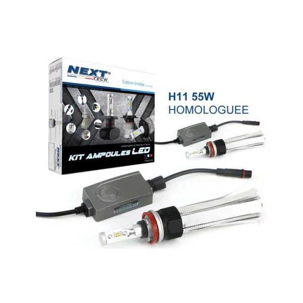 Ampoules LED voiture H11 55W homologuées 6000lm Canbus - Next-Tech®