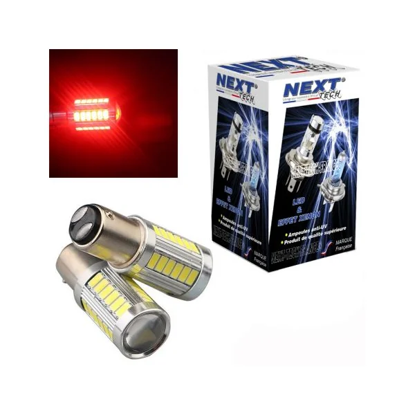Ampoules P21/4 LED BAZ15D CANBUS feu de stop - Rouge
