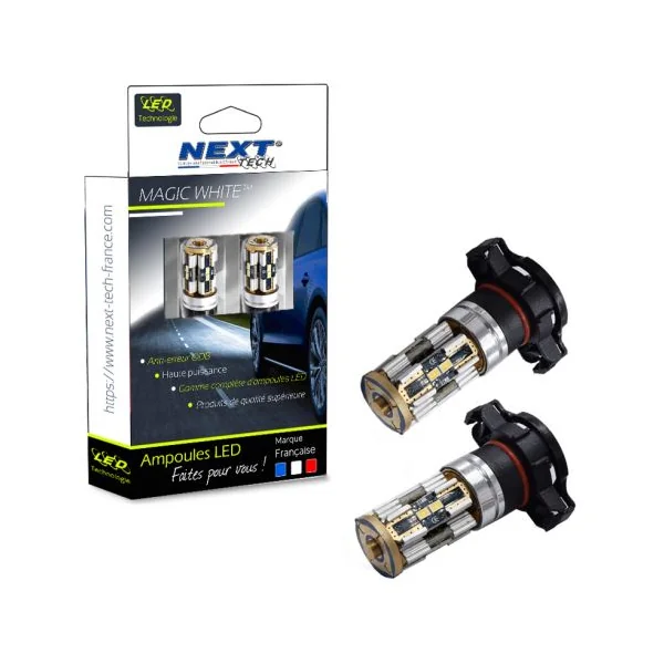 Ampoules PSX24W LED H16 CANBUS 12V Next-Tech - blanc