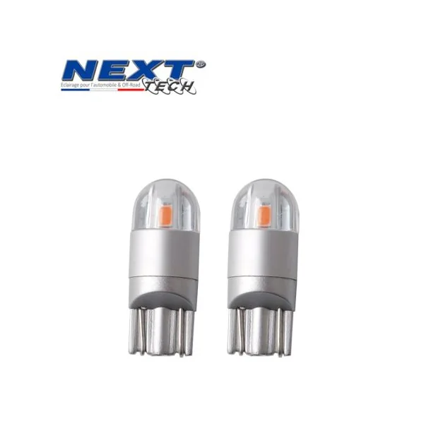 Ampoules T10 LED W5W voiture - auto - moto - rouge