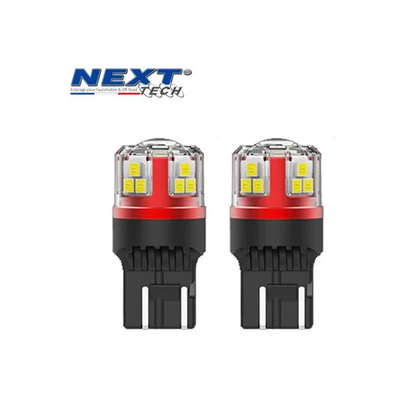 Ampoules T20 LED W21/5W 7443 Canbus 12-24V Rouge