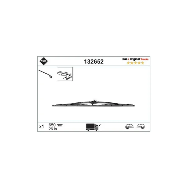 Balai d'essuie-glace SWF 650 mm – Réf. 132652