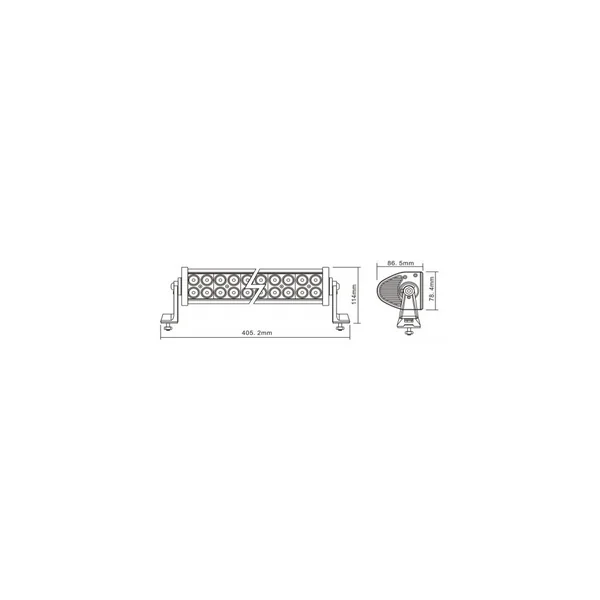 Barre 24 leds 9/30v 72w 5040lm - L.405 mm
