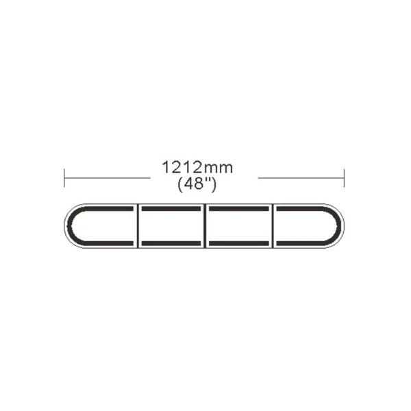 Barre d'Avertissement 1212x120mm - 252 LEDs - 95W - Homologuée R65/R10