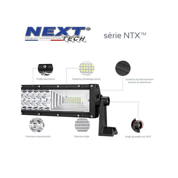 Barre LED 4x4 12v / 24v 600W - 1050mm - série NTX™