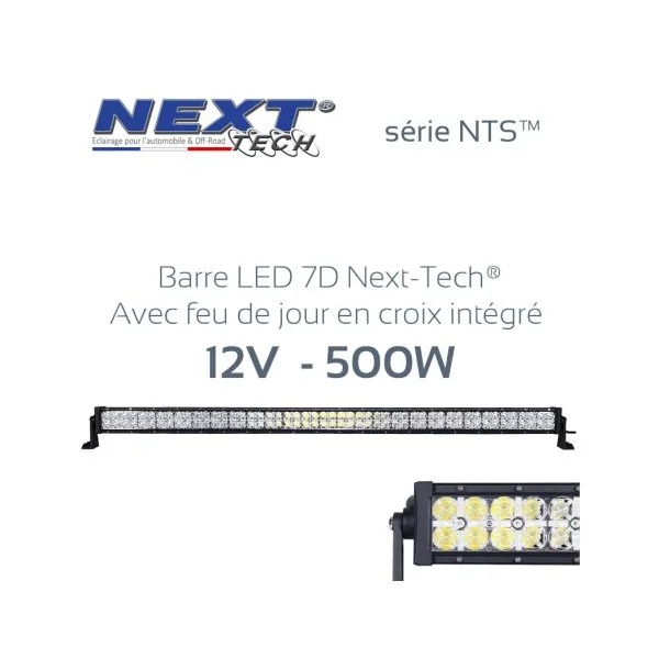 Barre LED 7D 4x4 12v 500W - 1320mm - série NTS™