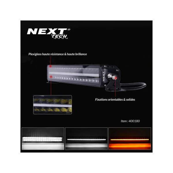 Barre LED pour 4x4 180W 300mm avec feux de jour DRL
