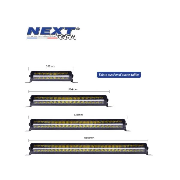 Barre LED pour 4x4 180W 300mm avec feux de jour DRL