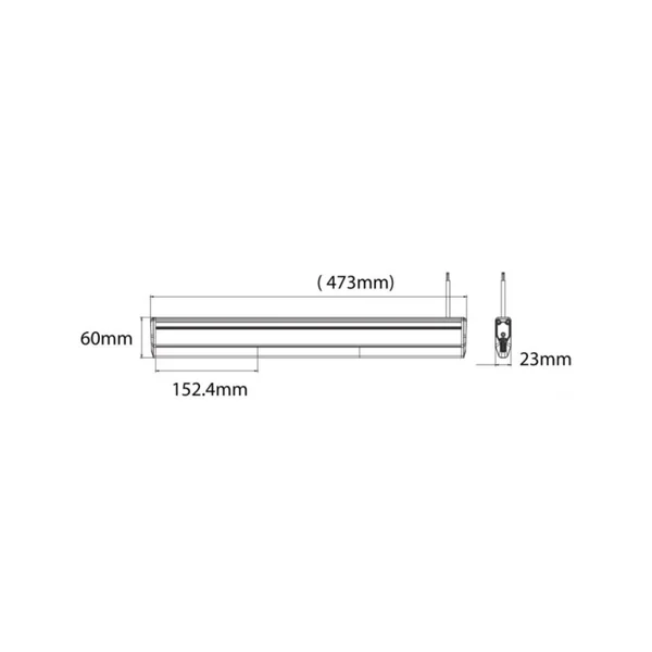 Barre lumineuse LED d'avertissement ultra-mince 47 cm – R10 R65 – 36 LEDs – 12/24V