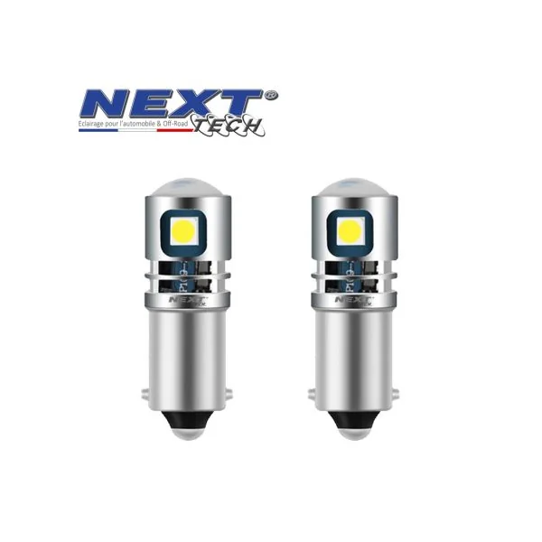 BAX9S LED H6W 12V - 24V Blanc Canbus pour voiture et camion