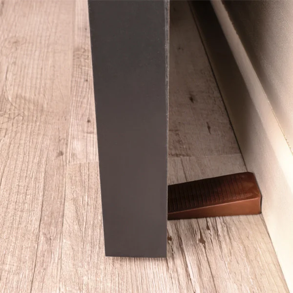 bloque porte FLAT, Caoutchouc marron L95H15