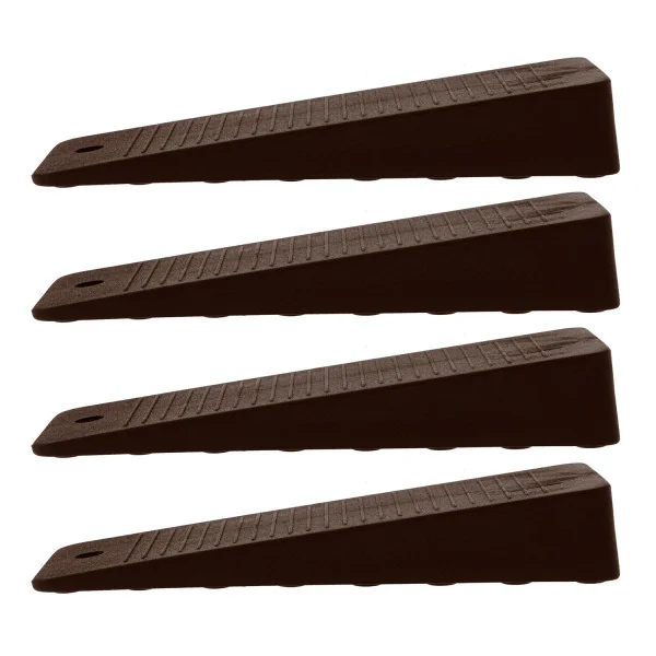 bloque porte FLAT, Caoutchouc marron L95H15