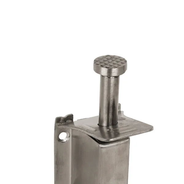 Bloque porte STANDARD, Zamak gris nickel mat tampon caoutchouc noir