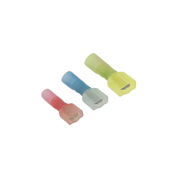 BOITE DE 50 COSSES FEMELLE 6,35MM THERMORETRACTABLE JAUNE ( 100 % ISOLEE )
