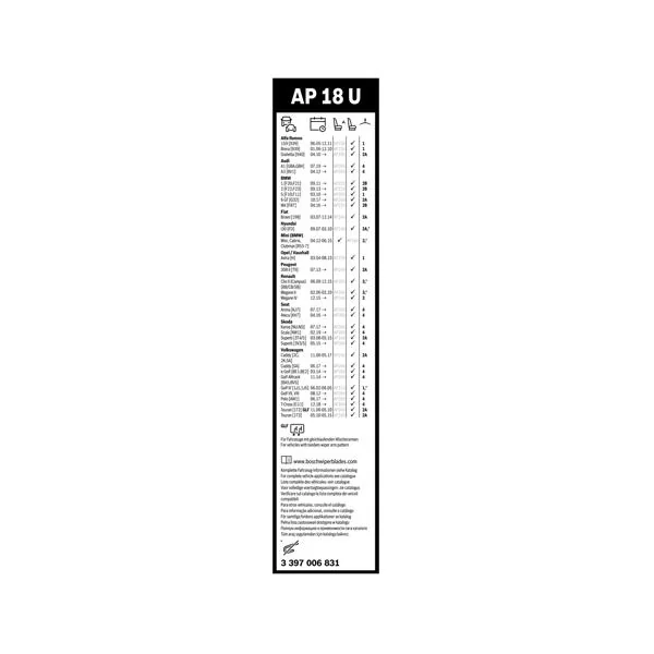 Bosch Balai d'essuie-glace Aerotwin AP18U