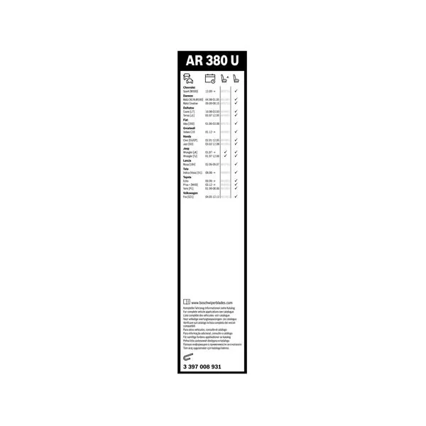 Bosch Balai d'essuie-glace Aerotwin AR380U