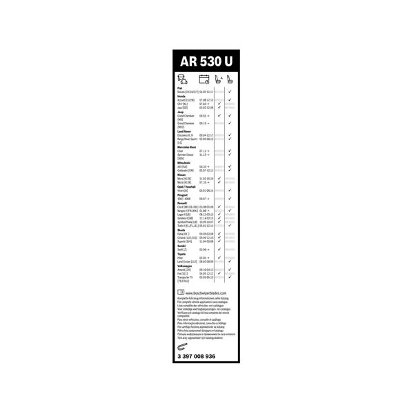 Bosch Balai d'essuie-glace Aerotwin AR530U