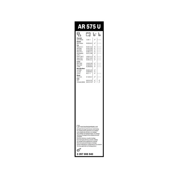 Bosch Balai d'essuie-glace Aerotwin AR575U