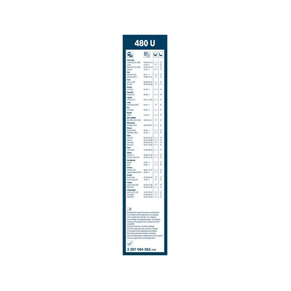 Bosch Balai d'essuie–glace conventionnel Twin 480U