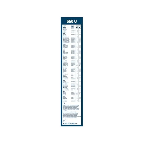 Bosch Balai d'essuie–glace conventionnel Twin 550U