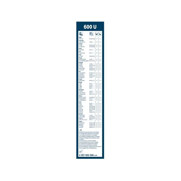 Bosch Balai d'essuie–glace conventionnel Twin 600U