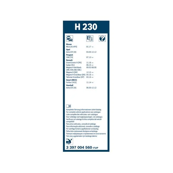 Bosch Balai d'essuie-glace Rear H230