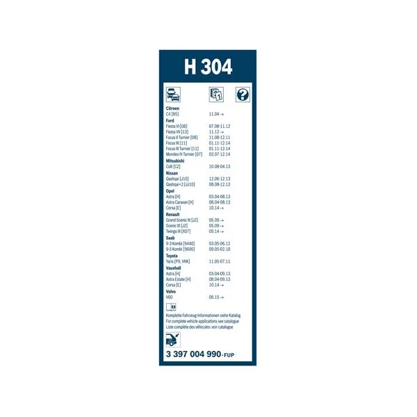 Bosch Balai d'essuie-glace Rear H304