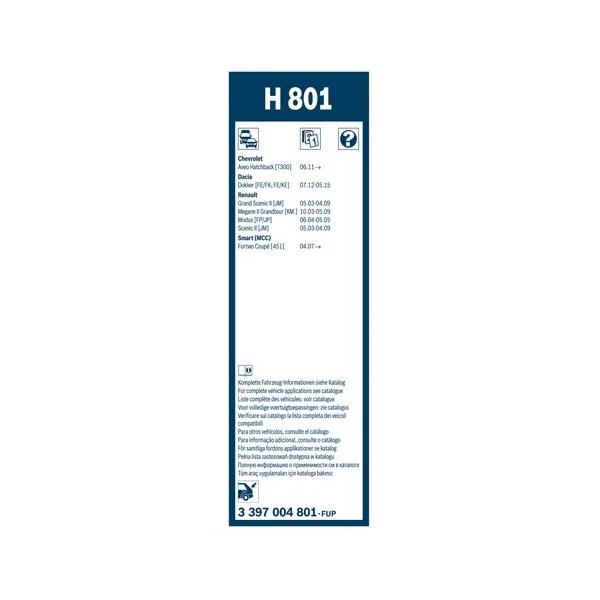 Bosch Balai d'essuie-glace Rear H801