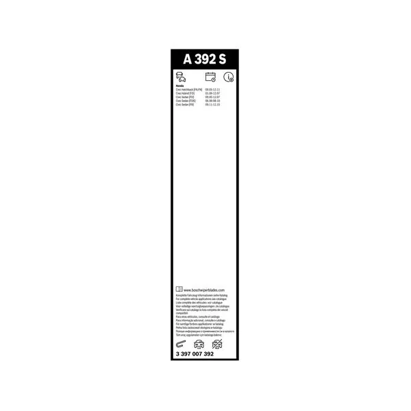 Bosch Balais d'essuie-glace Aerotwin A392S