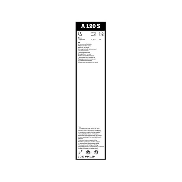 Bosch Balais d'essuie–glace plats Aerotwin A199S